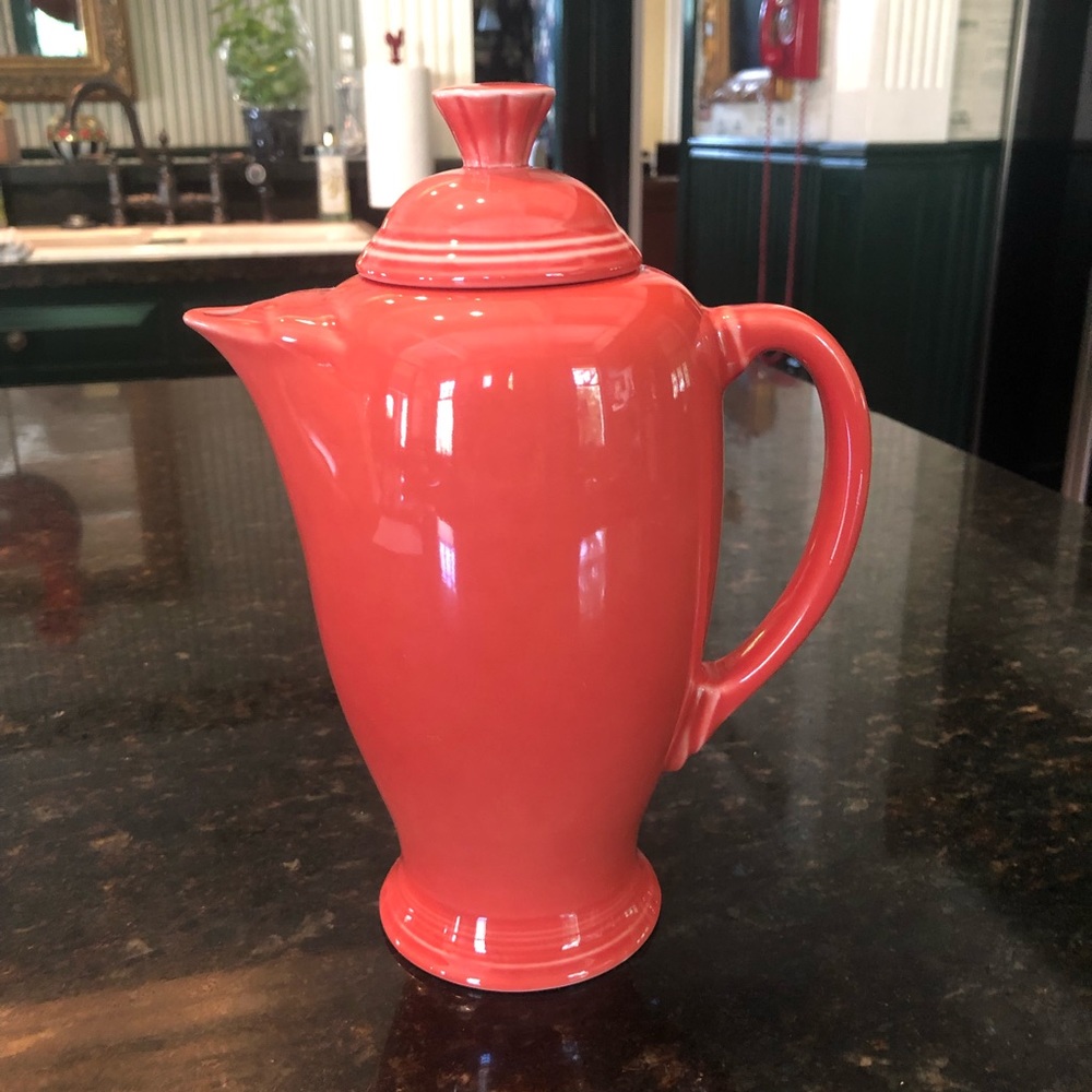 Fiesta Coffee Pot With Lid, Persimmon Orange